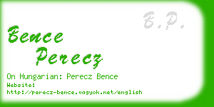 bence perecz business card